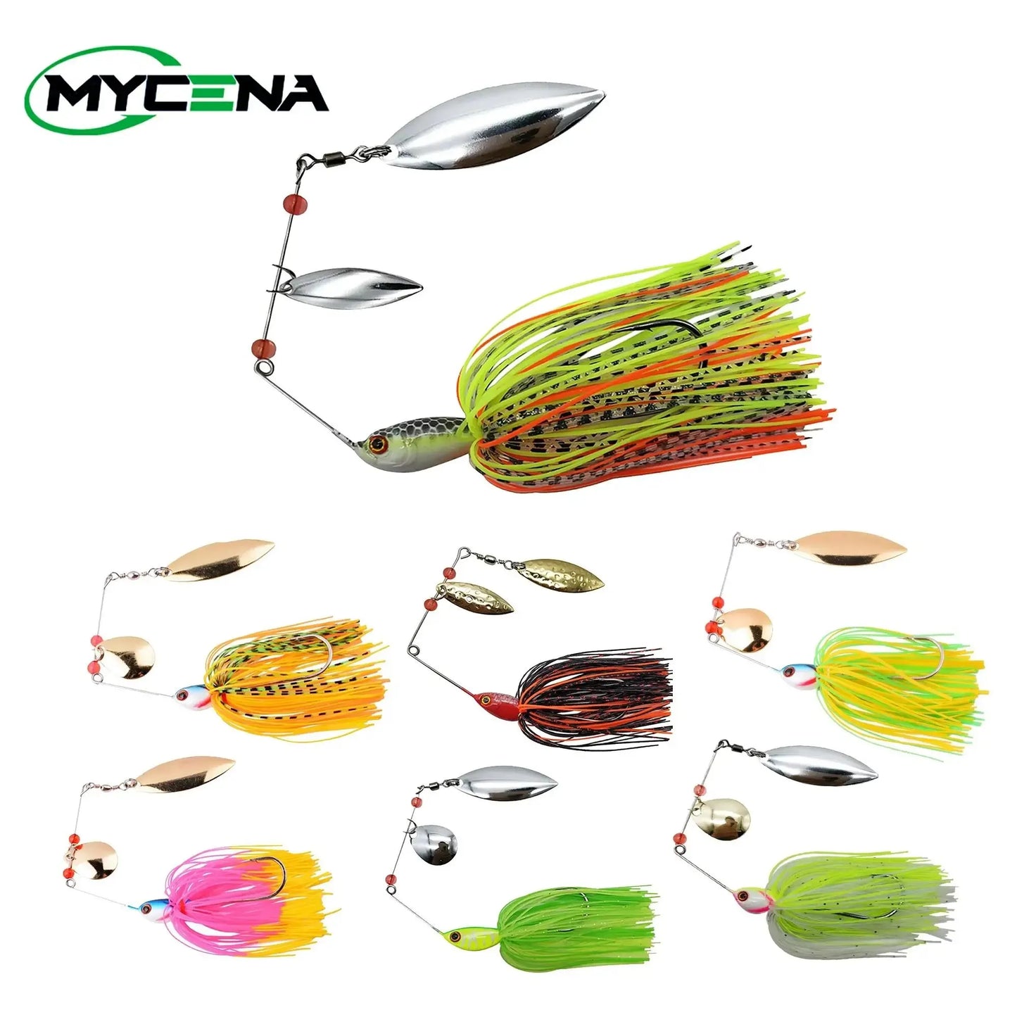 Mycena 16G&18G&21G Spinner Bait Bass Jig Chatter Bait Fishing Lure