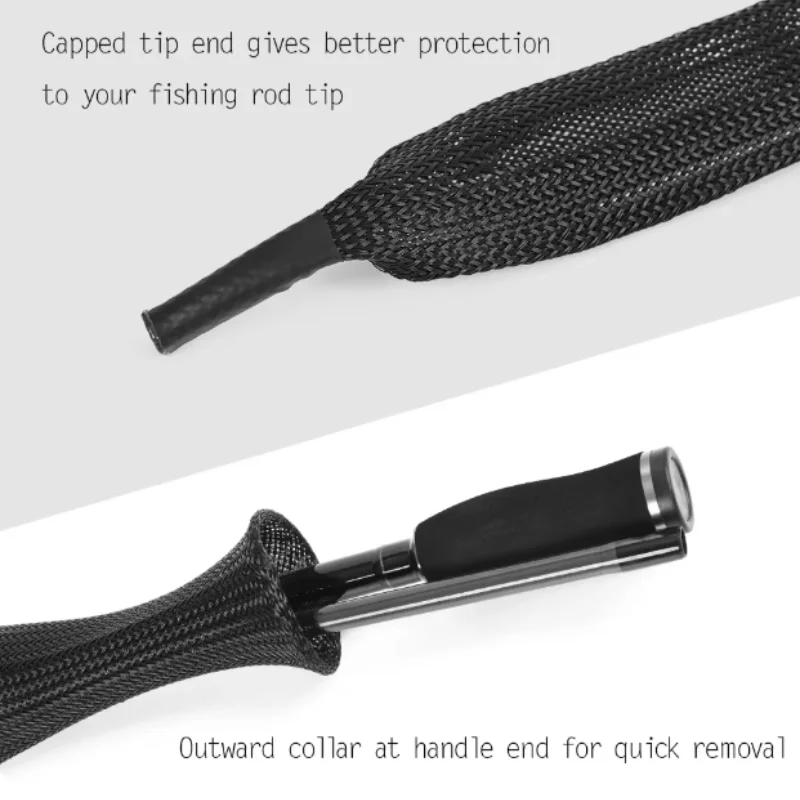 Rod Sleeve – 1.7m Fishing Pole Cover, Breathable PET Mesh