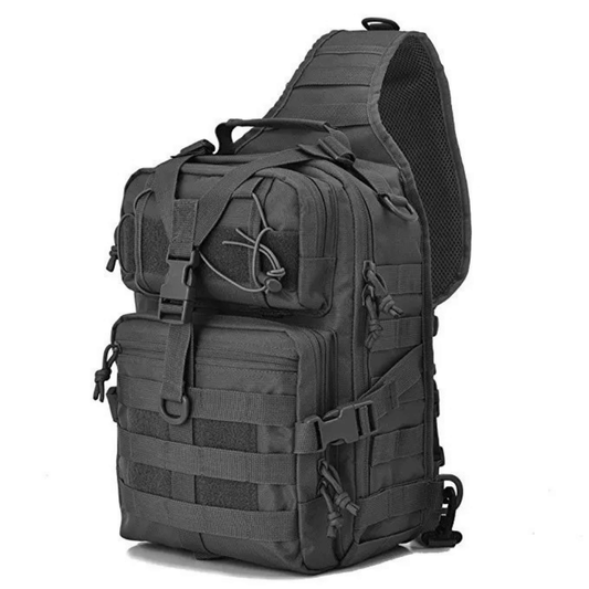 tactical sling backpack 15l molle military shoulder bag made from water resistant 600d oxford fabric with adjustable strap modular webbing and multiple compartments ideal for edc hiking camping hunting and range gear
