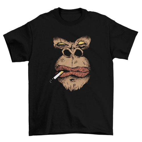 Angry Gorilla Cigar Design – Fierce Ape Face with Attitude | For T-Shirts, Hoodies, Mugs &amp; More