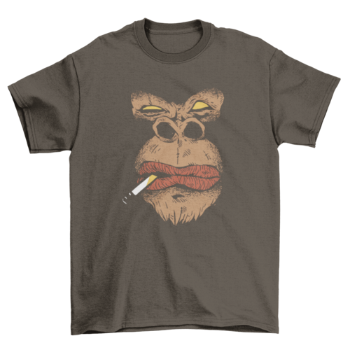 Angry Gorilla Cigar Design – Fierce Ape Face with Attitude | For T-Shirts, Hoodies, Mugs &amp; More