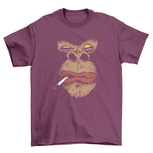 Angry Gorilla Cigar Design – Fierce Ape Face with Attitude | For T-Shirts, Hoodies, Mugs &amp; More