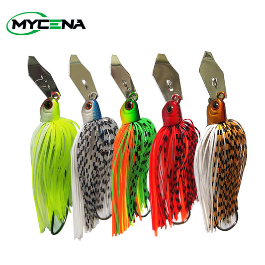 Weedless chatter bait spinner lure for bass and pike – 13g, 16g, or 19g – vibrant colors like blue, red, and green – vibrating blade design for freshwater and saltwater fishing in lakes, rivers, and ponds