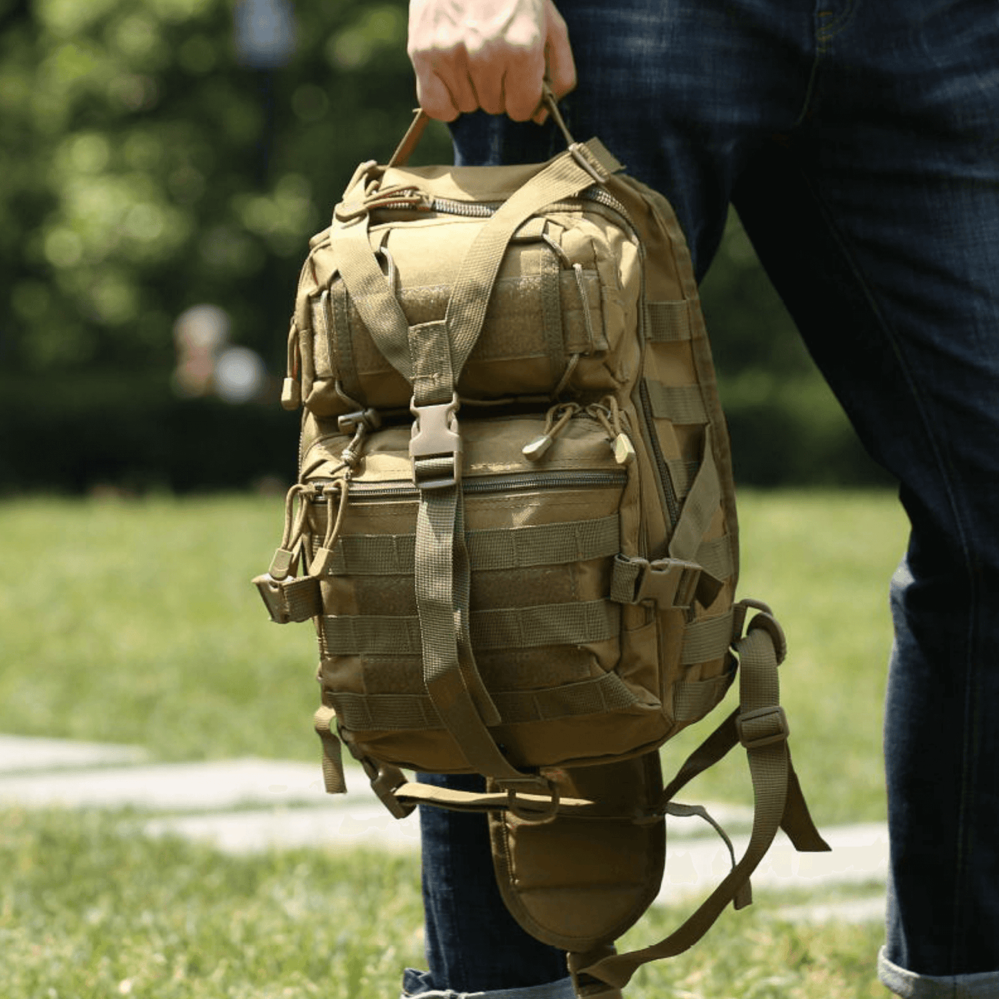 Tactical Sling Backpack 15L – Military MOLLE Shoulder Bag for Outdoor