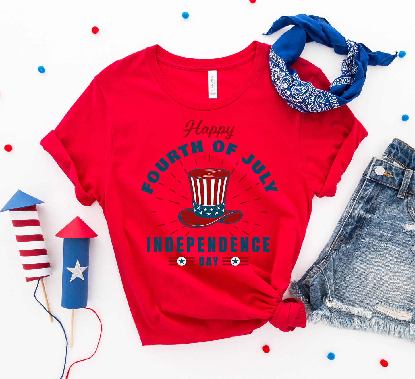 Happy Fourth of July T-Shirt – Patriotic Graphic Tee