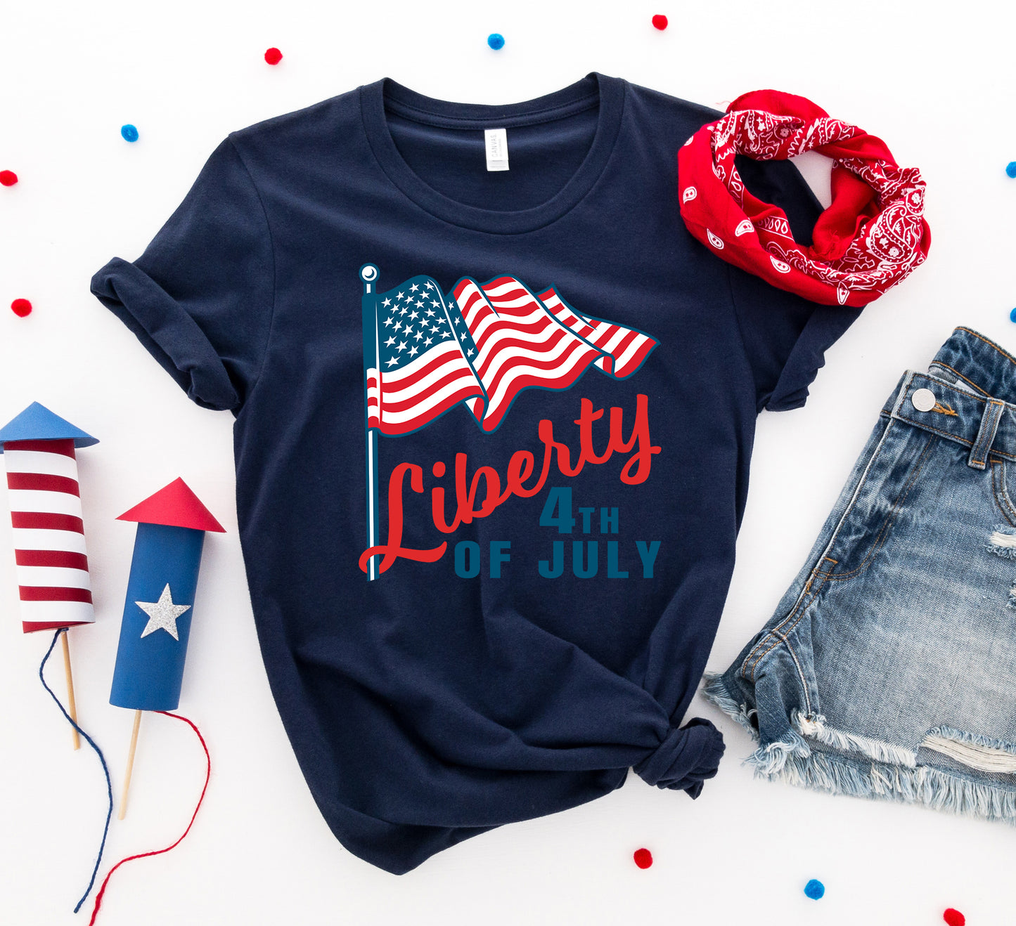 Liberty 4th of July T-Shirt – Patriotic Graphic Tee