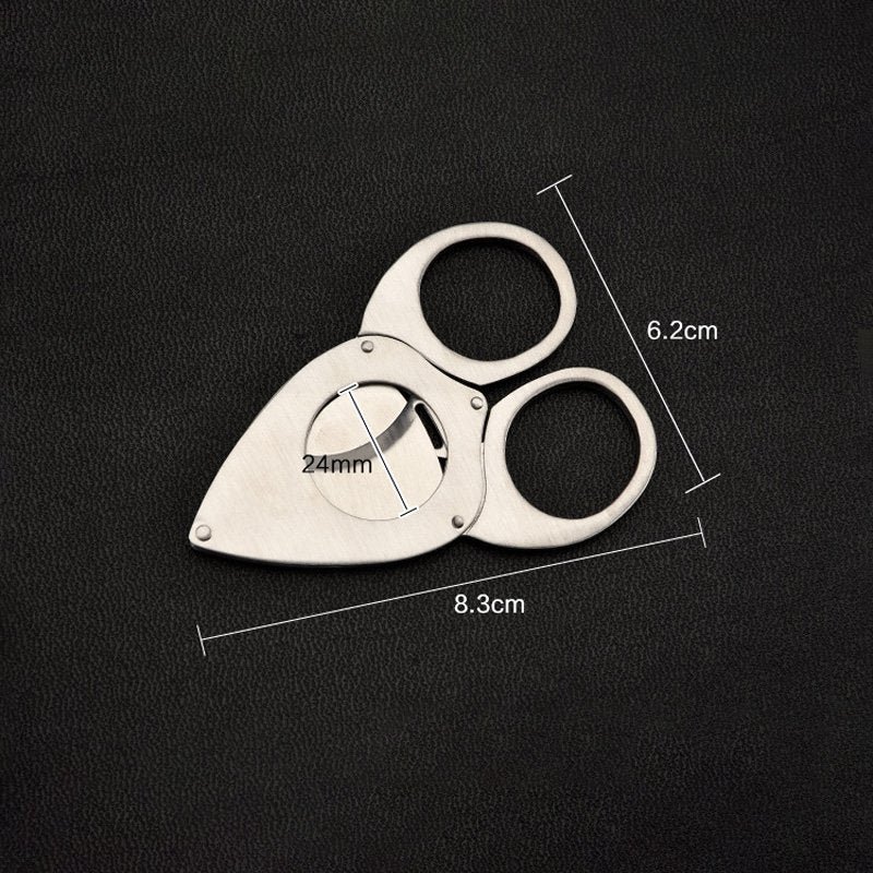 Premium Stainless Steel Scissors Cigar Cutter – Precision Double Blade Design