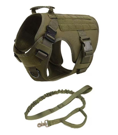 Military Dog Tactical Harness and Leash Set – Adjustable, Durable &amp; Fast Shipping
