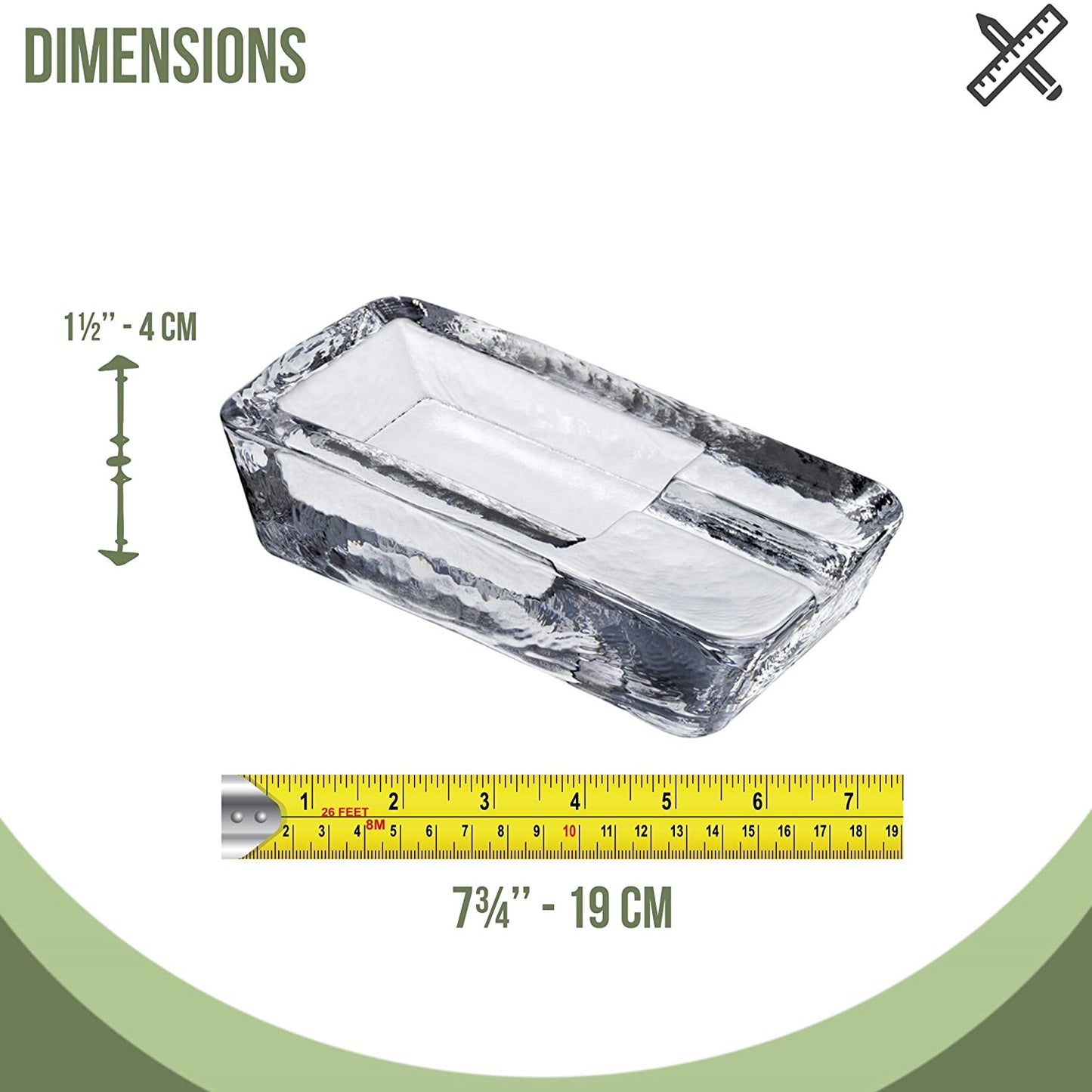 Handmade Crystal Glass Cigar Ashtray – Windproof, Heavyweight Design for Indoor &amp; Outdoor Use