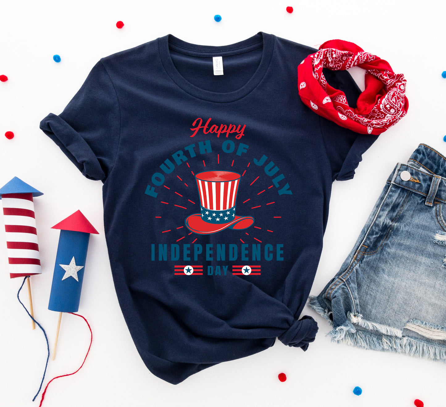 Happy Fourth of July T-Shirt – Patriotic Graphic Tee