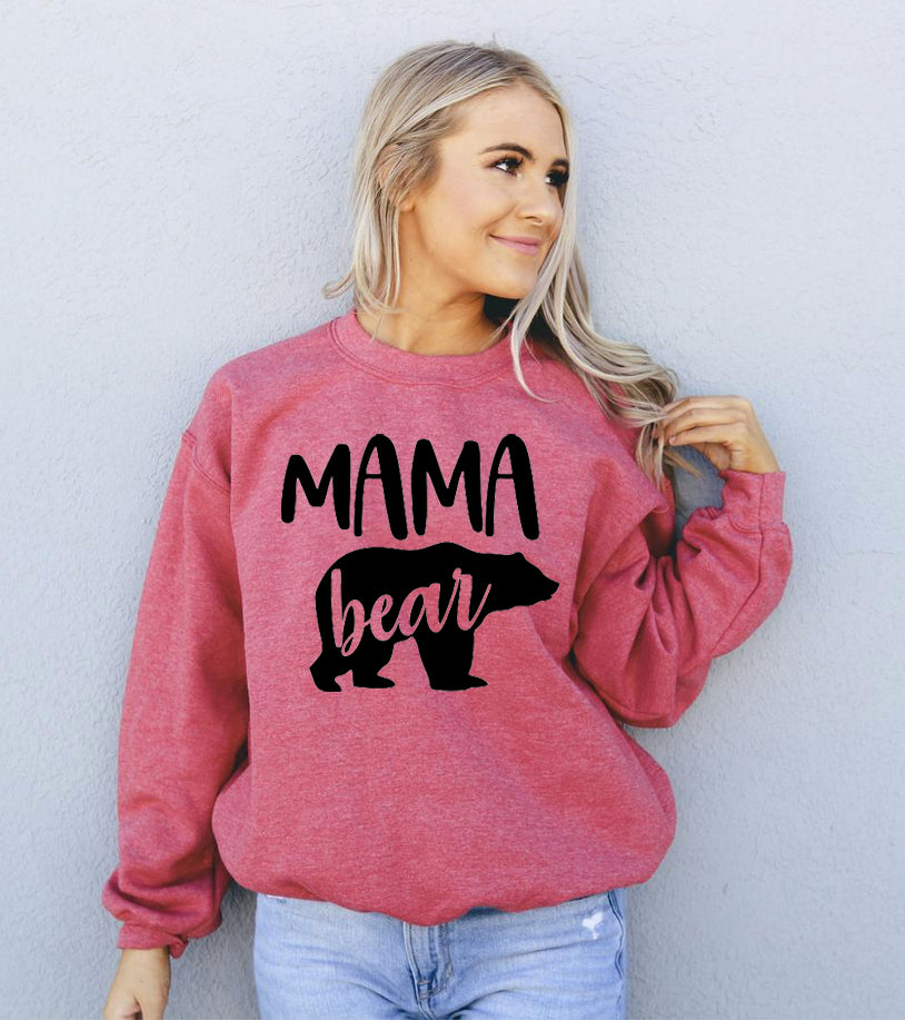Mama Bear Sweatshirt – Cozy Unisex Crewneck for Moms | Soft, Pre-Shrunk Cotton Blend