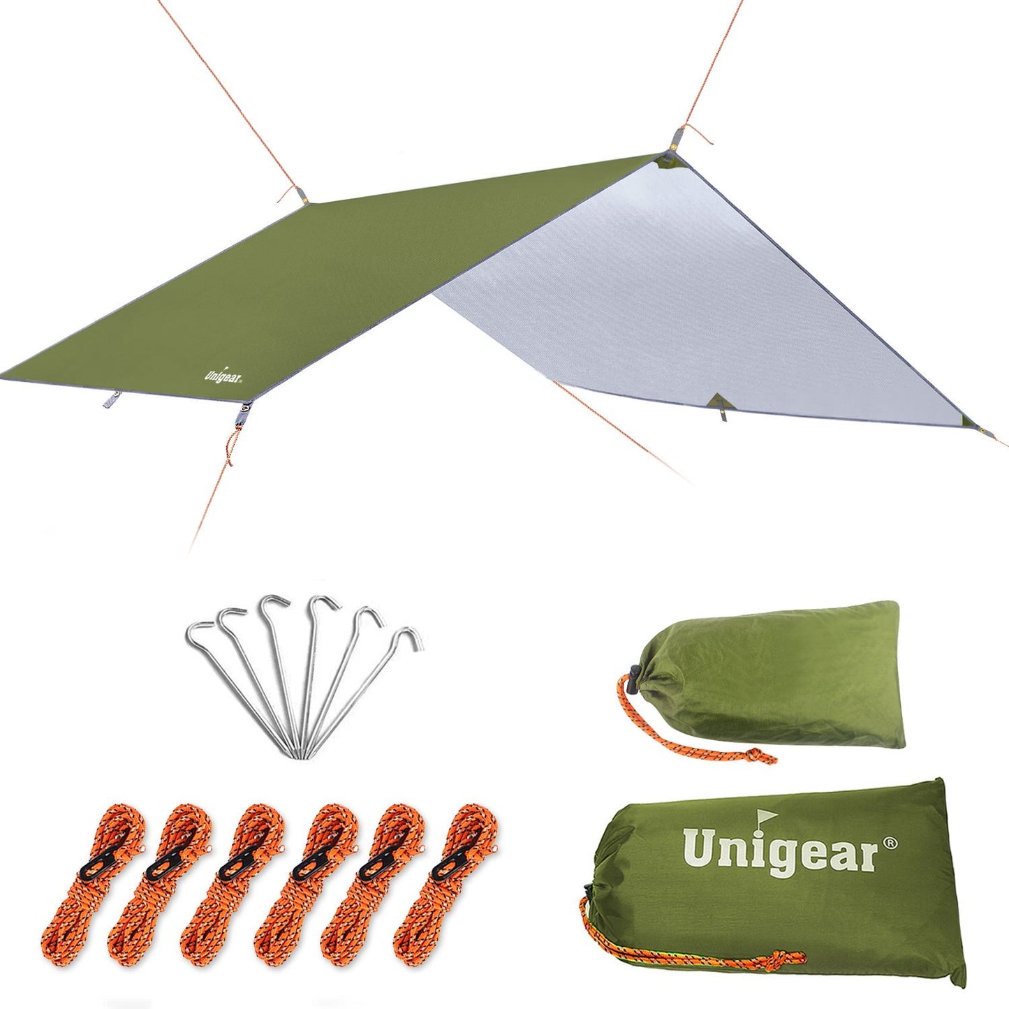 Rainproof Camping Tarp Shelter – Waterproof Outdoor Tarp for Hiking, Backpacking &amp; Survival