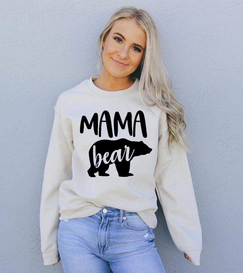 Mama Bear Sweatshirt – Cozy Unisex Crewneck for Moms | Soft, Pre-Shrunk Cotton Blend