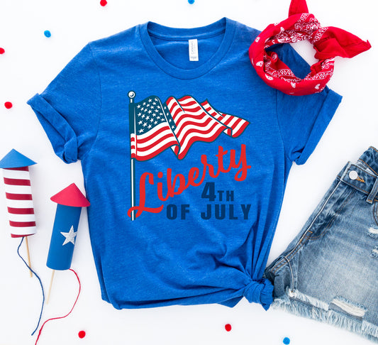 Liberty 4th of July T-Shirt – Patriotic Graphic Tee