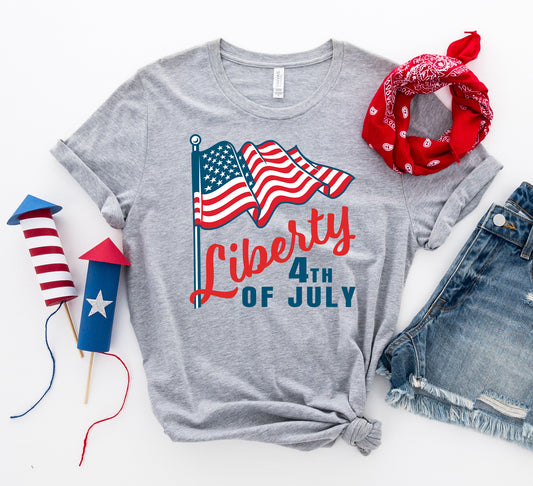Liberty 4th of July T-Shirt – Patriotic Graphic Tee