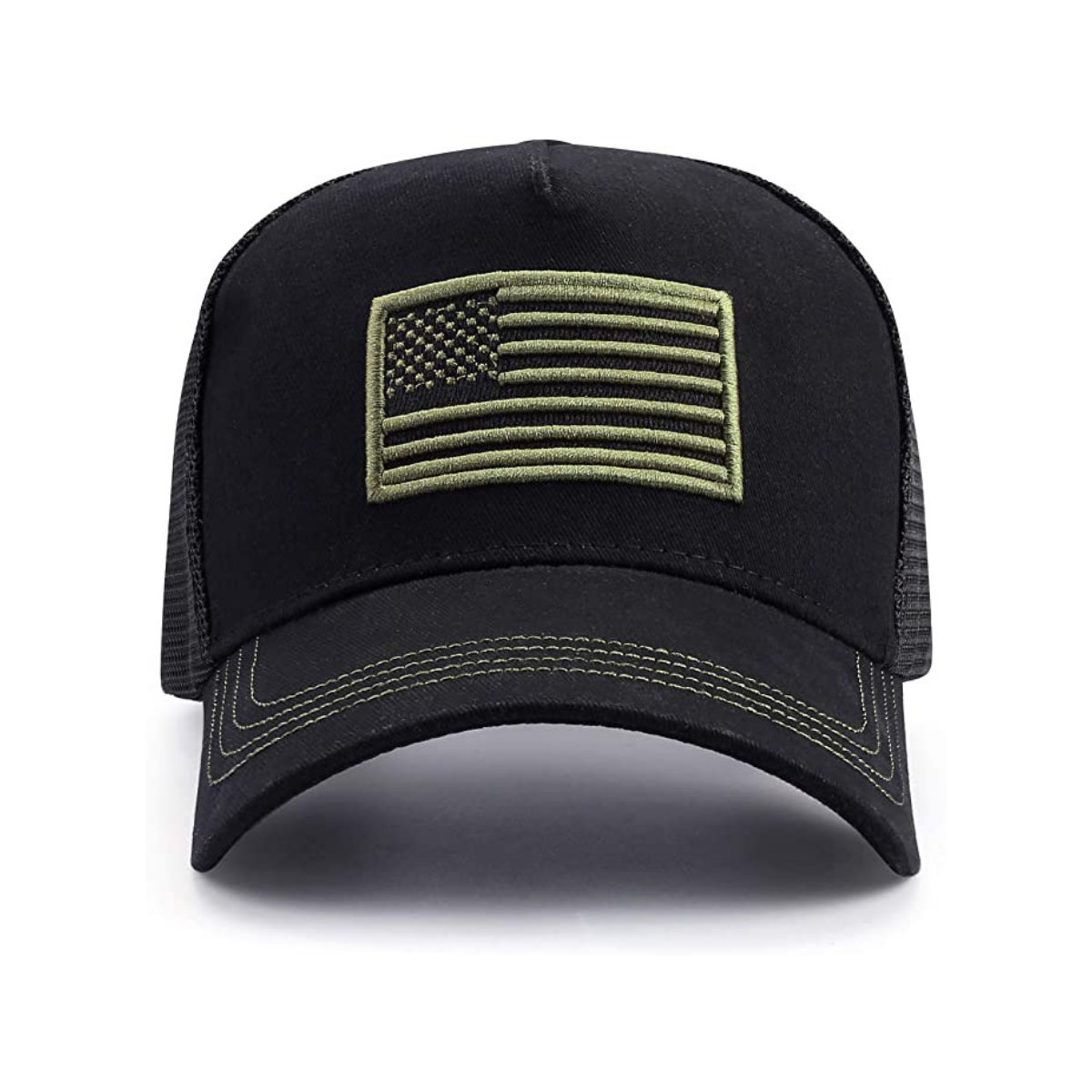 American Flag Trucker Hat – Breathable Mesh, Adjustable Snapback