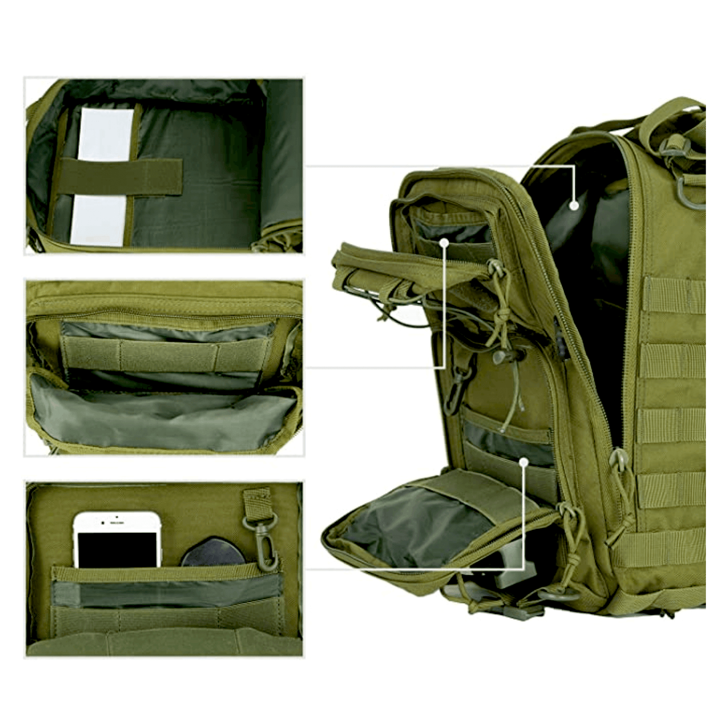 Tactical Sling Backpack 15L – Military MOLLE Shoulder Bag for Outdoor