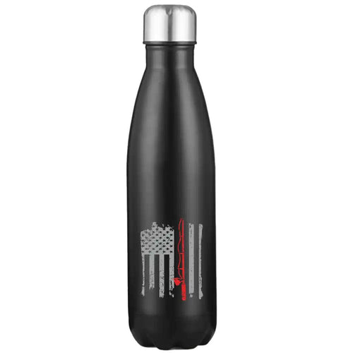 Fishing Rod American Flag 17oz Stainless Steel Water Bottle – Durable, Leakproof, &amp; Patriotic