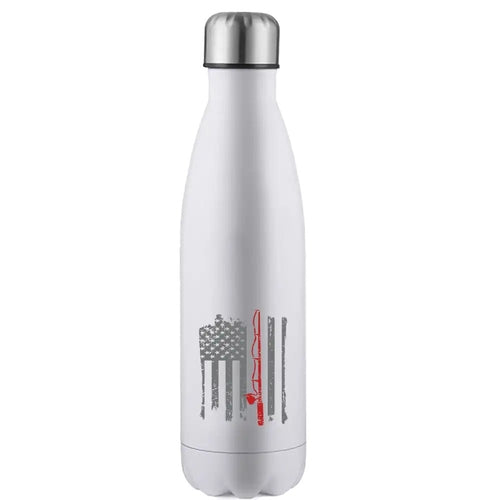 Fishing Rod American Flag 17oz Stainless Steel Water Bottle – Durable, Leakproof, &amp; Patriotic