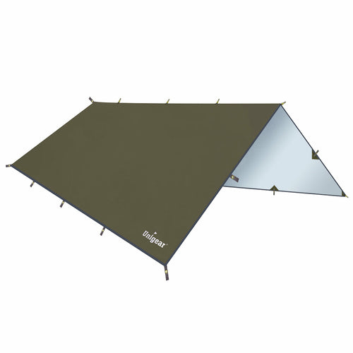 Rainproof Camping Tarp Shelter – Waterproof Outdoor Tarp for Hiking, Backpacking &amp; Survival