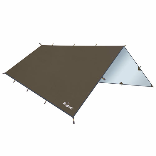 Rainproof Camping Tarp Shelter – Waterproof Outdoor Tarp for Hiking, Backpacking &amp; Survival