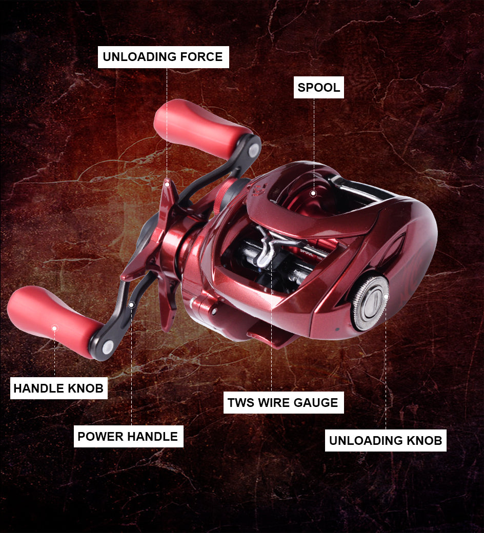 103H / 103HL Baitcasting Reel – 7+1BB | Gear Ratio 7.1:1 | Max Drag 5kg | SALAMANDURA Series